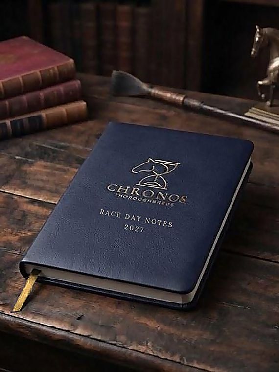 Chronos Thoroughbreds Leather-Bound Racing Notebook